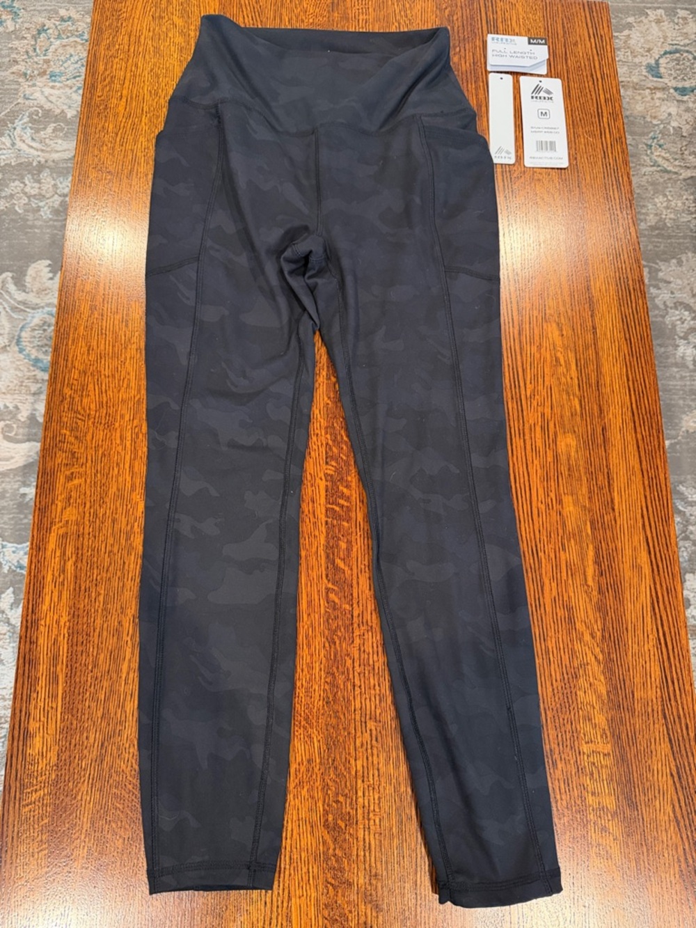 RBX Camo Black Side pockets Full Length leggings Style CR6887